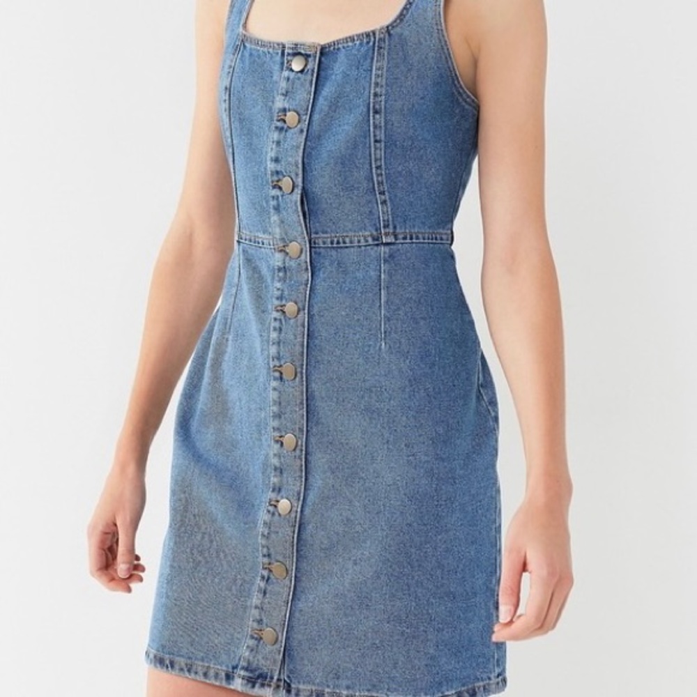 Urban Outfitters Button-Down Denim Mini Dress